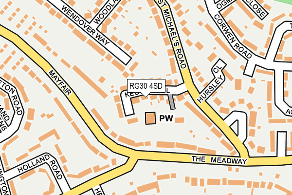 RG30 4SD map - OS OpenMap – Local (Ordnance Survey)