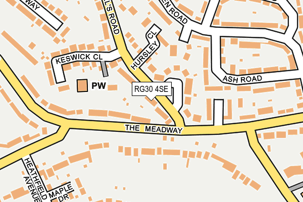 RG30 4SE map - OS OpenMap – Local (Ordnance Survey)