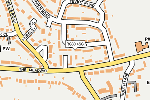 RG30 4SG map - OS OpenMap – Local (Ordnance Survey)