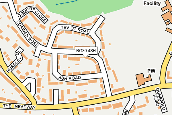 RG30 4SH map - OS OpenMap – Local (Ordnance Survey)