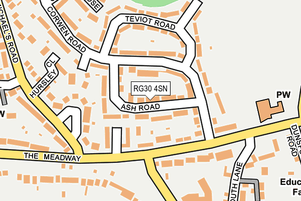 RG30 4SN map - OS OpenMap – Local (Ordnance Survey)