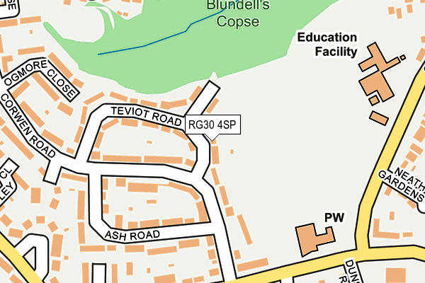 RG30 4SP map - OS OpenMap – Local (Ordnance Survey)