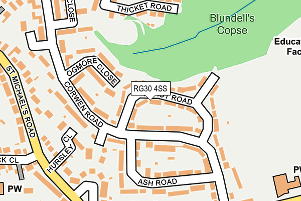 RG30 4SS map - OS OpenMap – Local (Ordnance Survey)