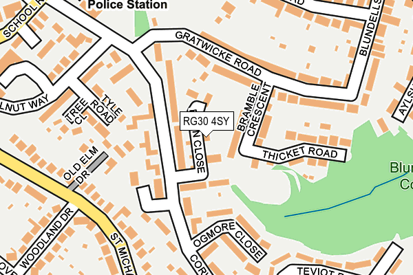 RG30 4SY map - OS OpenMap – Local (Ordnance Survey)