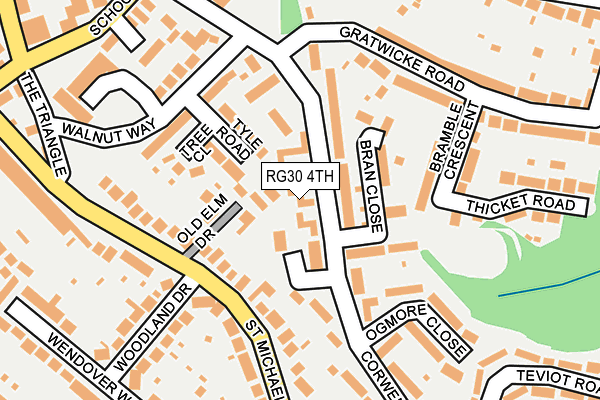 RG30 4TH map - OS OpenMap – Local (Ordnance Survey)