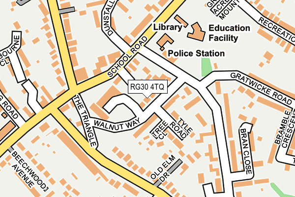 RG30 4TQ map - OS OpenMap – Local (Ordnance Survey)