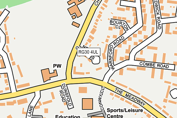 RG30 4UL map - OS OpenMap – Local (Ordnance Survey)