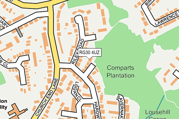 RG30 4UZ map - OS OpenMap – Local (Ordnance Survey)