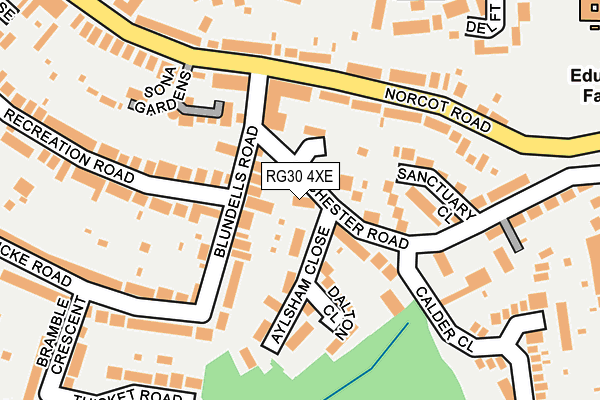 RG30 4XE map - OS OpenMap – Local (Ordnance Survey)