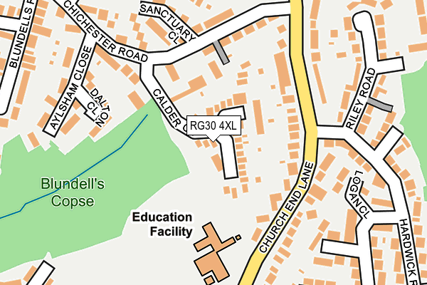RG30 4XL map - OS OpenMap – Local (Ordnance Survey)