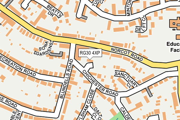 RG30 4XP map - OS OpenMap – Local (Ordnance Survey)