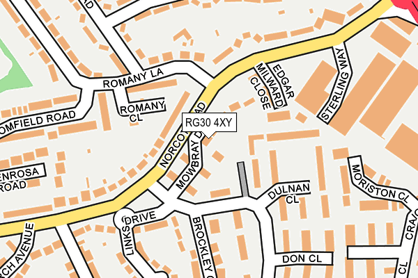 RG30 4XY map - OS OpenMap – Local (Ordnance Survey)