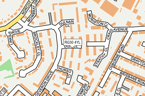 RG30 4YL map - OS OpenMap – Local (Ordnance Survey)