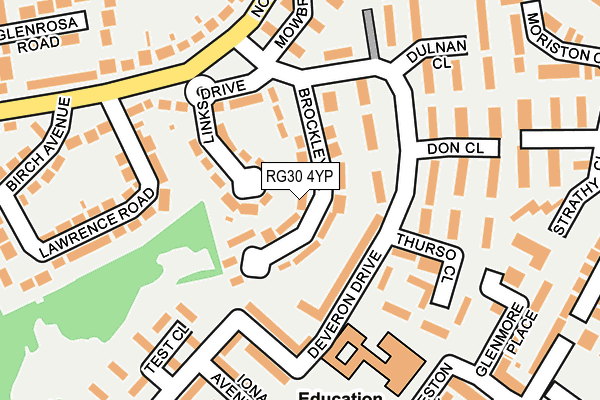 RG30 4YP map - OS OpenMap – Local (Ordnance Survey)