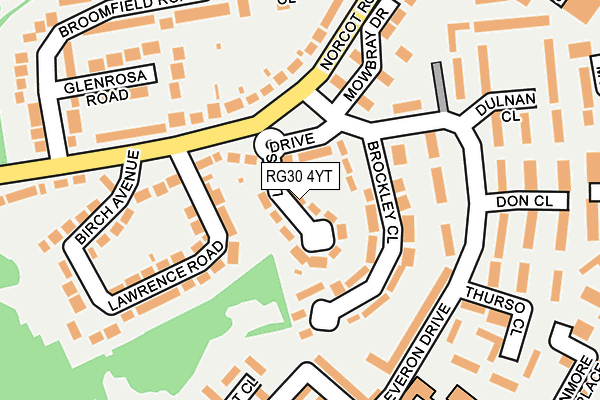 RG30 4YT map - OS OpenMap – Local (Ordnance Survey)