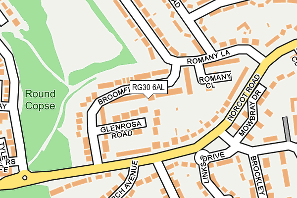 RG30 6AL map - OS OpenMap – Local (Ordnance Survey)