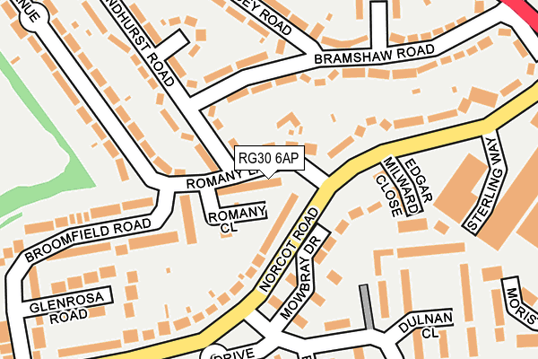 RG30 6AP map - OS OpenMap – Local (Ordnance Survey)