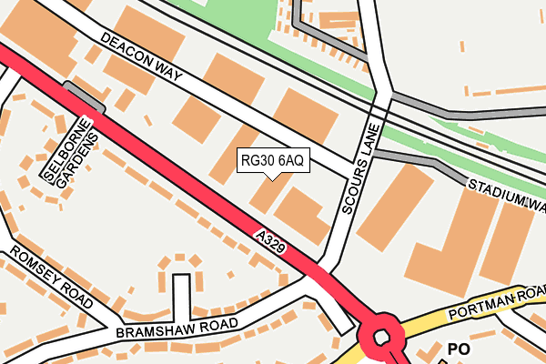 RG30 6AQ map - OS OpenMap – Local (Ordnance Survey)