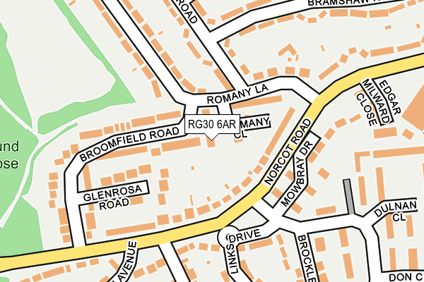 RG30 6AR map - OS OpenMap – Local (Ordnance Survey)