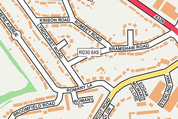 RG30 6AS map - OS OpenMap – Local (Ordnance Survey)