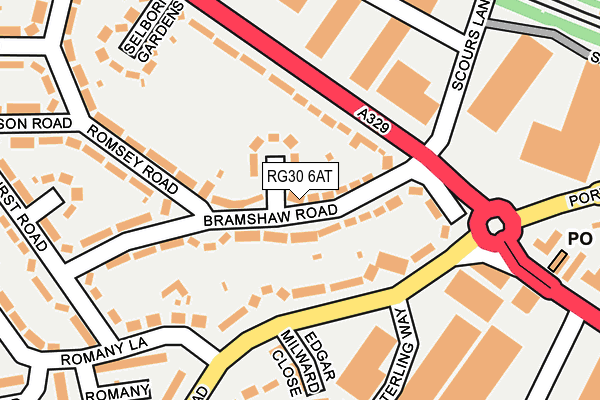 RG30 6AT map - OS OpenMap – Local (Ordnance Survey)