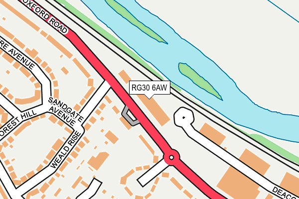 RG30 6AW map - OS OpenMap – Local (Ordnance Survey)