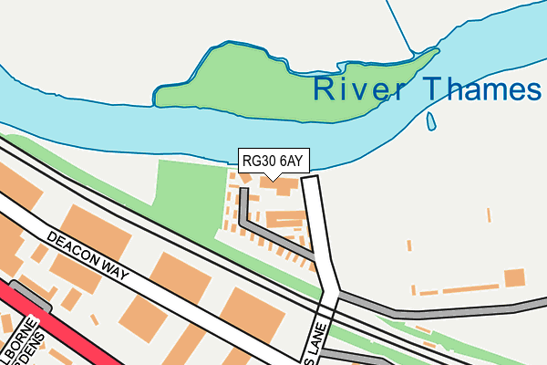 RG30 6AY map - OS OpenMap – Local (Ordnance Survey)
