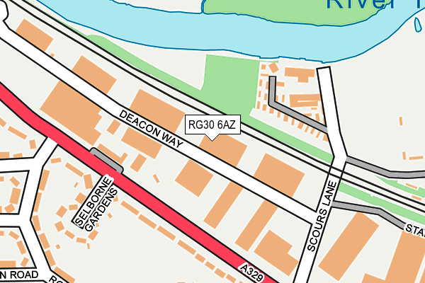 RG30 6AZ map - OS OpenMap – Local (Ordnance Survey)