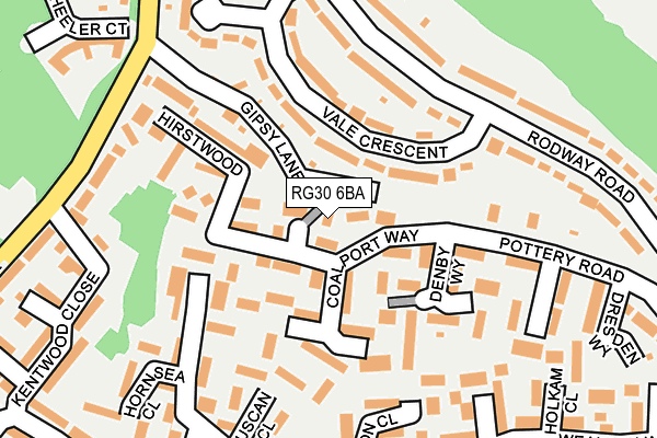 RG30 6BA map - OS OpenMap – Local (Ordnance Survey)