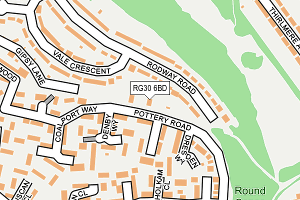 RG30 6BD map - OS OpenMap – Local (Ordnance Survey)
