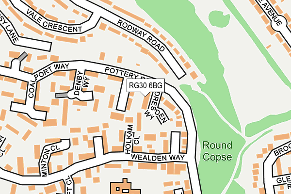 RG30 6BG map - OS OpenMap – Local (Ordnance Survey)