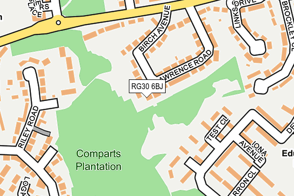 RG30 6BJ map - OS OpenMap – Local (Ordnance Survey)