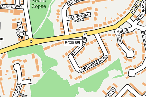RG30 6BL map - OS OpenMap – Local (Ordnance Survey)