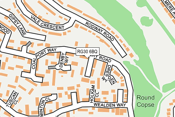 RG30 6BQ map - OS OpenMap – Local (Ordnance Survey)