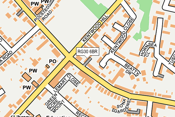 RG30 6BR map - OS OpenMap – Local (Ordnance Survey)
