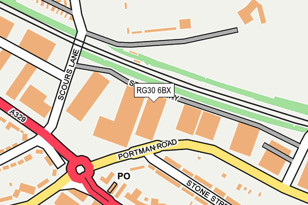 RG30 6BX map - OS OpenMap – Local (Ordnance Survey)