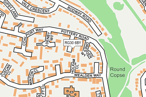 RG30 6BY map - OS OpenMap – Local (Ordnance Survey)