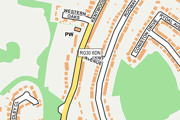 RG30 6DN map - OS OpenMap – Local (Ordnance Survey)