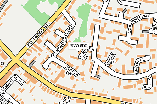 RG30 6DQ map - OS OpenMap – Local (Ordnance Survey)