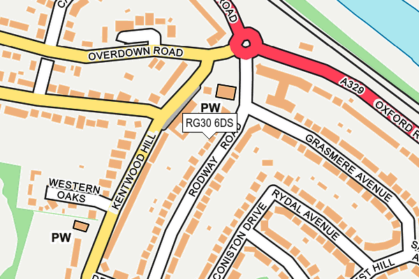 RG30 6DS map - OS OpenMap – Local (Ordnance Survey)