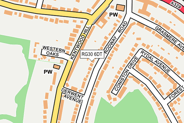 RG30 6DT map - OS OpenMap – Local (Ordnance Survey)