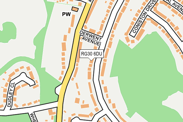 RG30 6DU map - OS OpenMap – Local (Ordnance Survey)