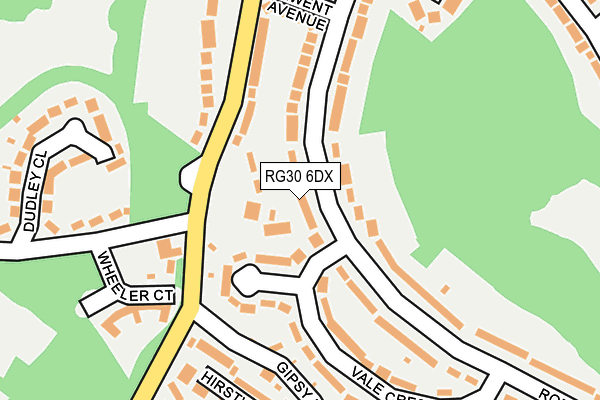RG30 6DX map - OS OpenMap – Local (Ordnance Survey)