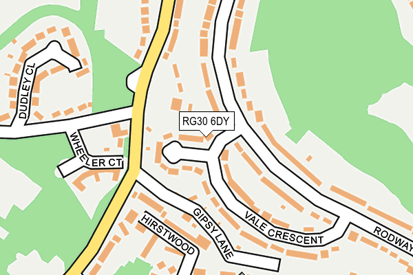 RG30 6DY map - OS OpenMap – Local (Ordnance Survey)