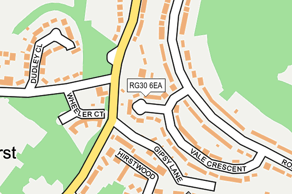 RG30 6EA map - OS OpenMap – Local (Ordnance Survey)