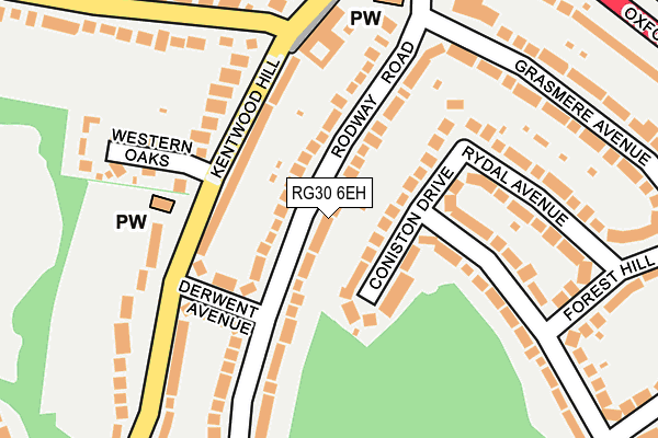 RG30 6EH map - OS OpenMap – Local (Ordnance Survey)