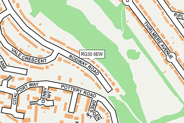 RG30 6EW map - OS OpenMap – Local (Ordnance Survey)