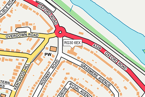 RG30 6EX map - OS OpenMap – Local (Ordnance Survey)