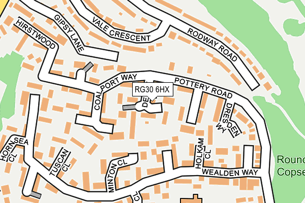 RG30 6HX map - OS OpenMap – Local (Ordnance Survey)