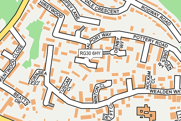 RG30 6HY map - OS OpenMap – Local (Ordnance Survey)